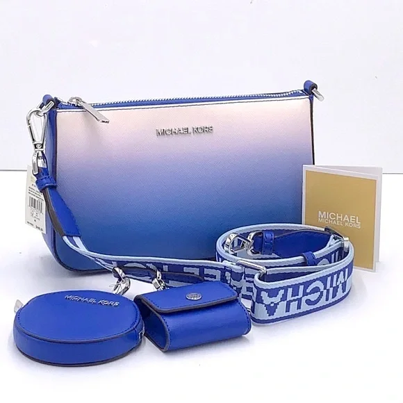 MICHAEL KORS SMALL XBODY SHOULDER BAG W TECH ELECTRIC BLUE MULTI COLOR - Picture 2 of 16